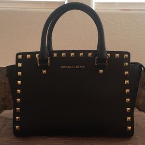 Michael Kors Salma Stud Top Zip Satchel
